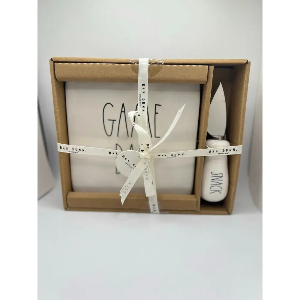 Rae Dunn GAME DAY Plate & Knife Set